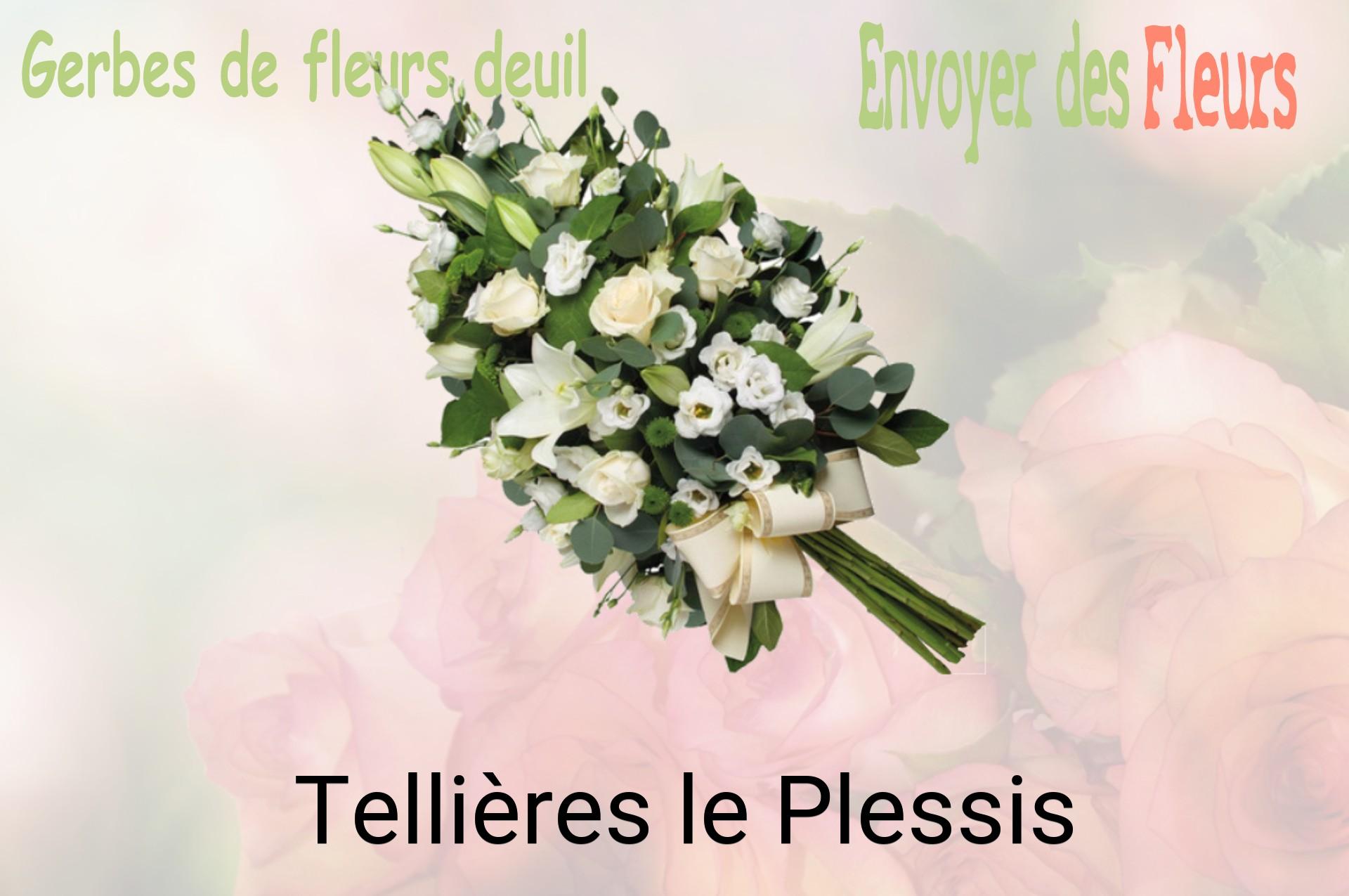 Gerbe de fleurs de deuil livrée à Tellières-le-Plessis